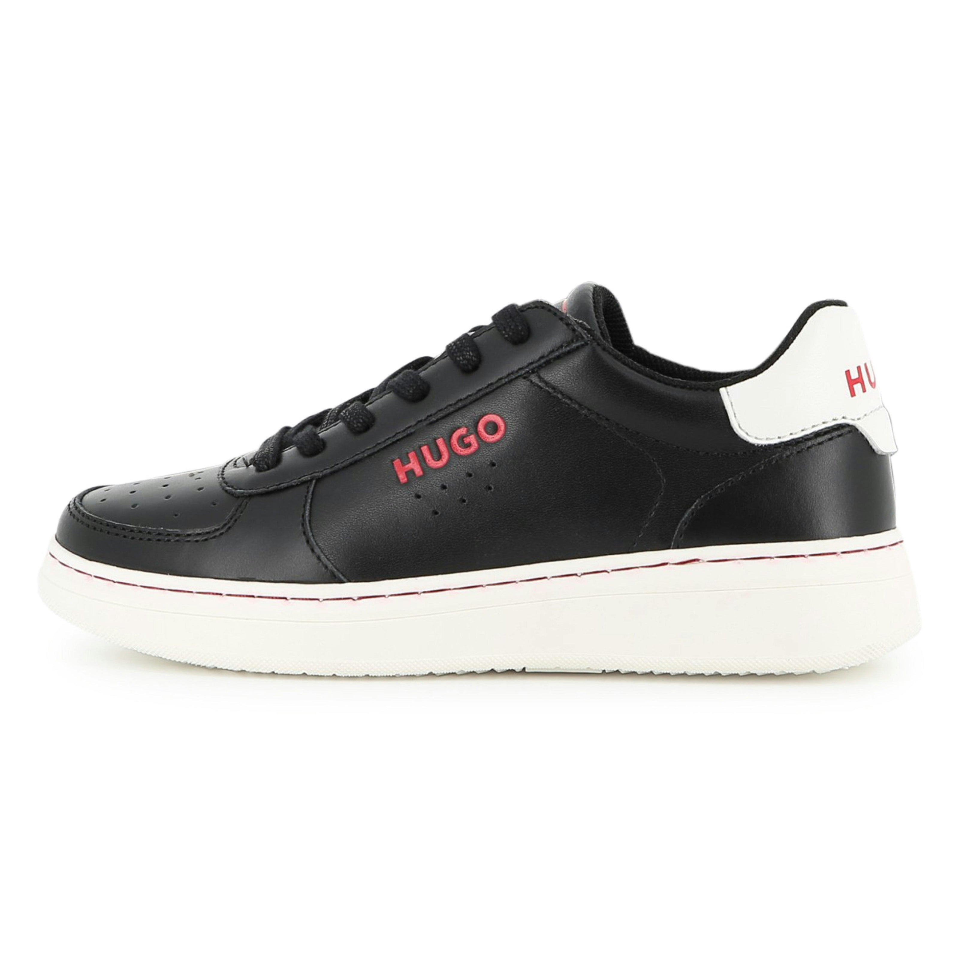 Black Leather Sneakers