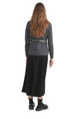 Cable knit Quilt Sweater With Belt