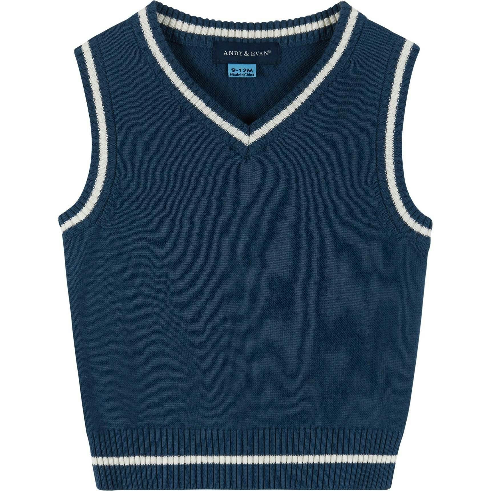 Infant Plaid Poplin and Sweater Vest Set