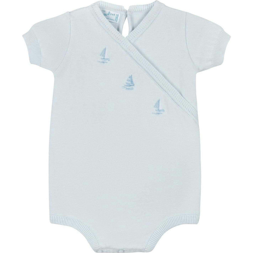 Boys Little Sailboat Knit Romper