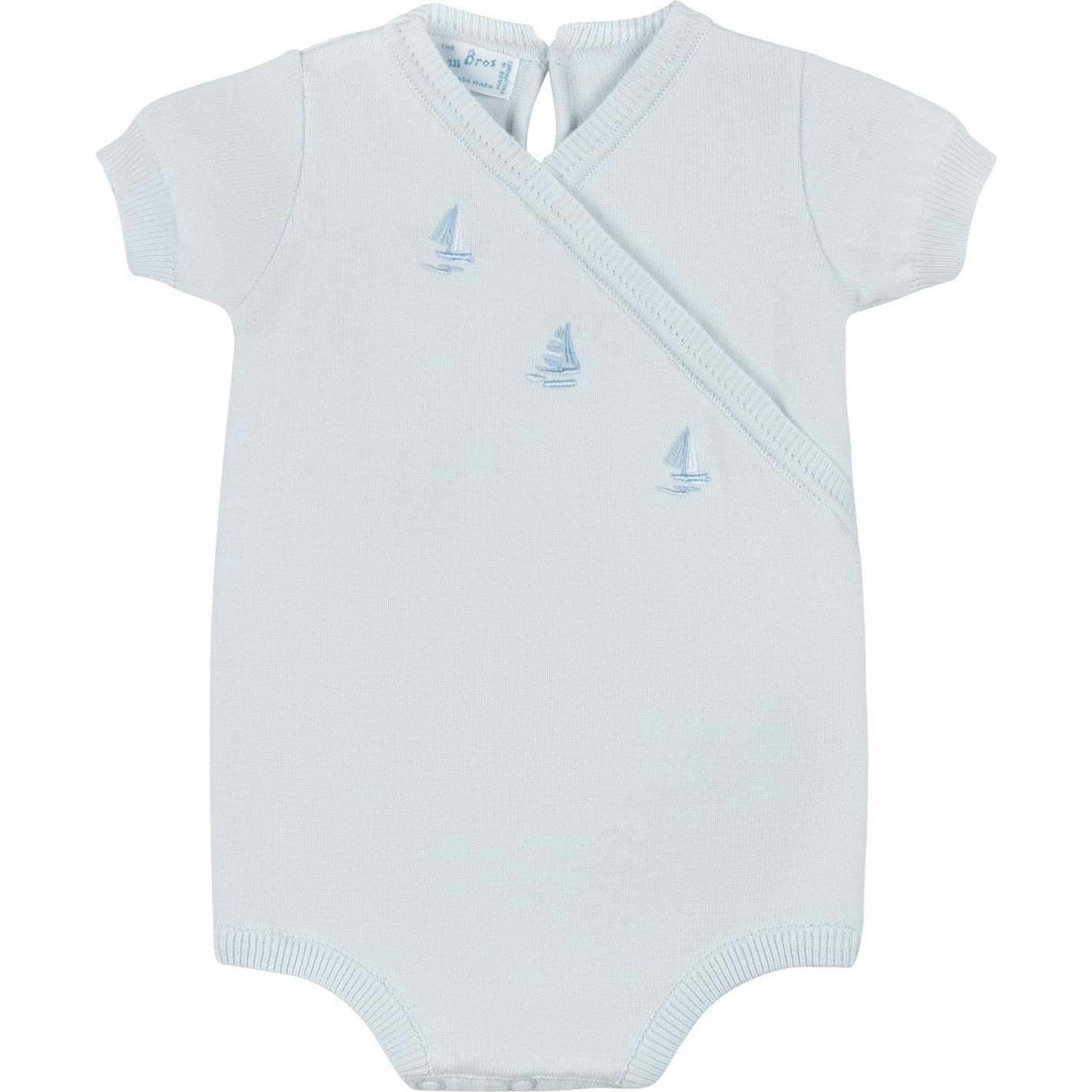Boys Little Sailboat Knit Romper