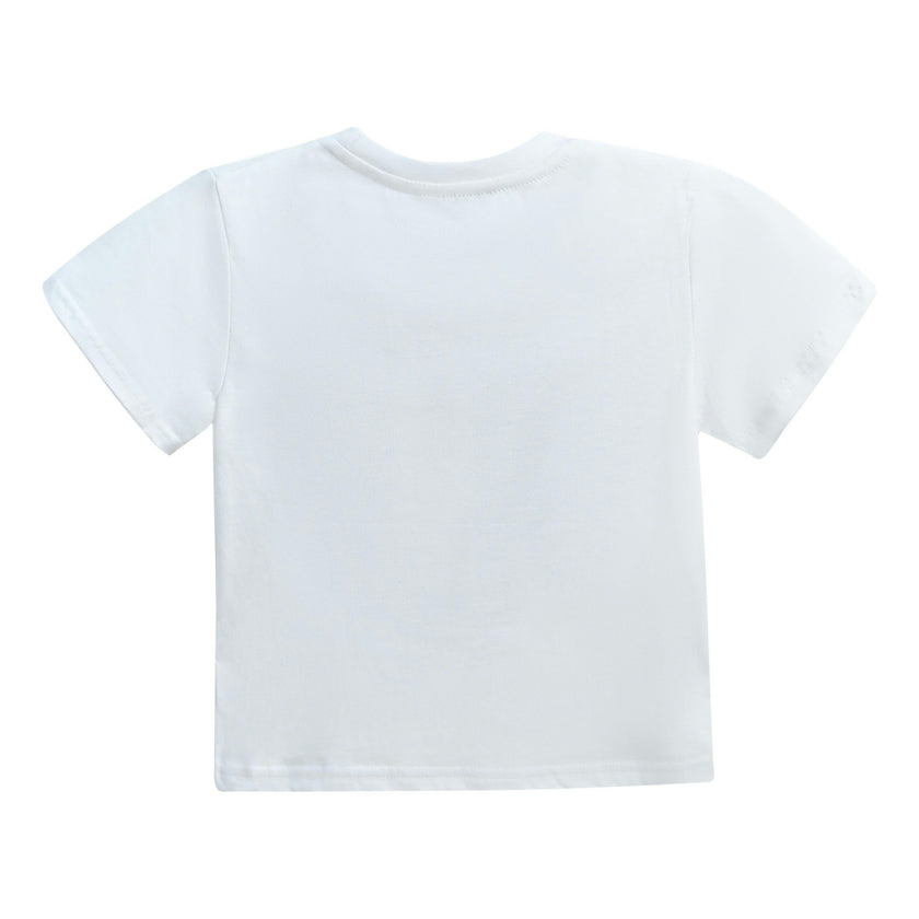 White Pearl Heart Applique T-Shirt
