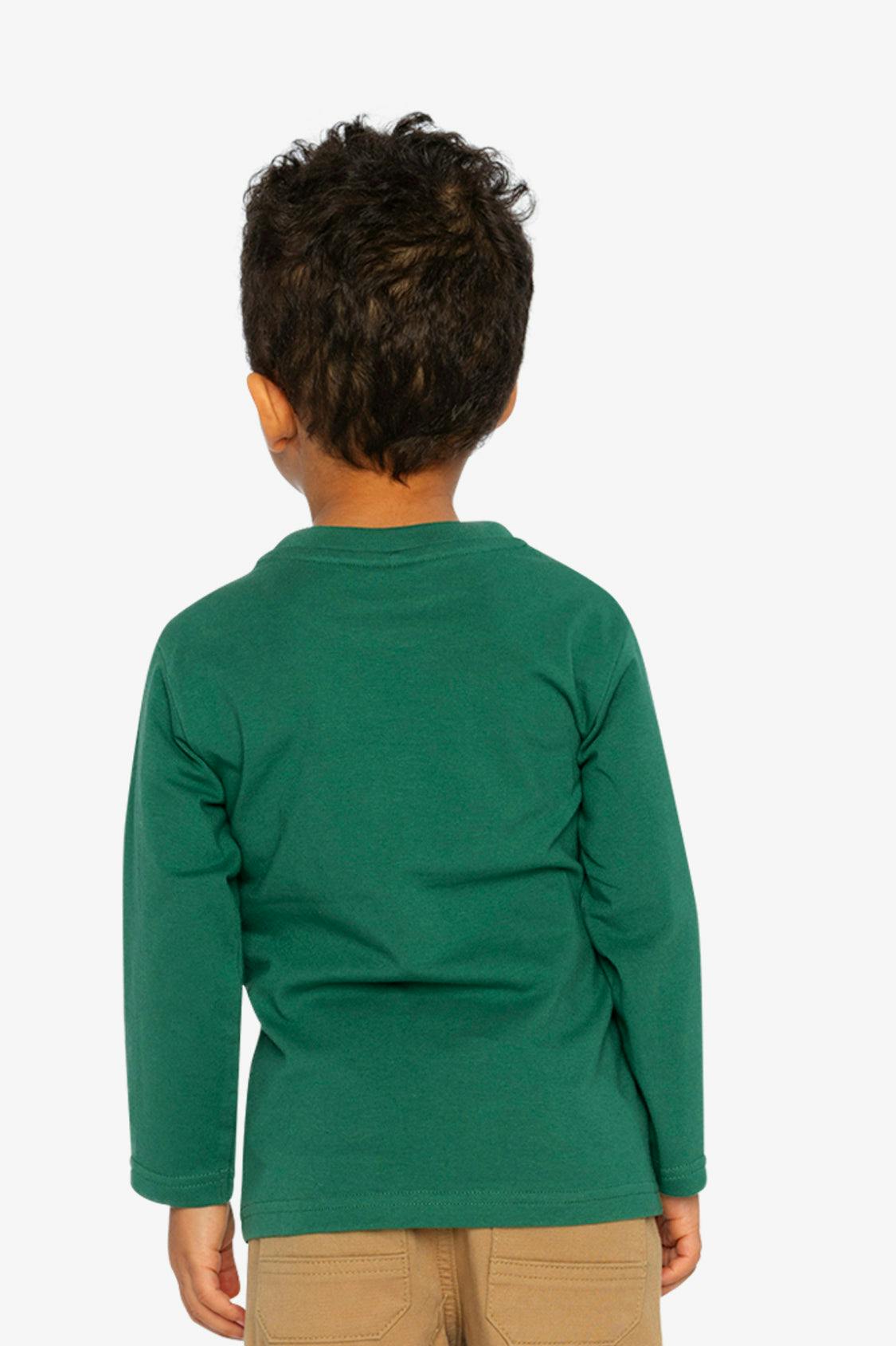 Long Sleeve Organic Cotton T-Shirt Green