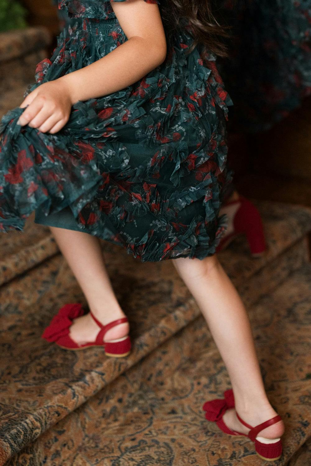 Mini Zola Heel in Cranberry