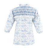 Women's Lizzie Shirt - Dallas Print (Blue)
