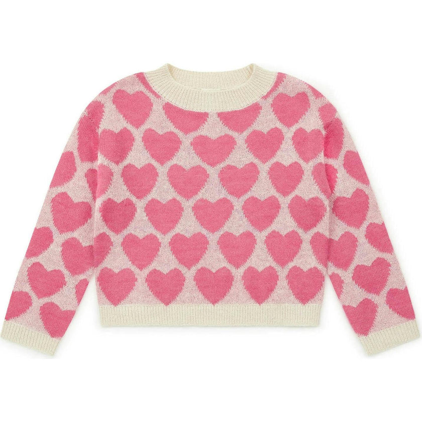 BONTON Lovely Hearts Sweater - Ecru Bonton