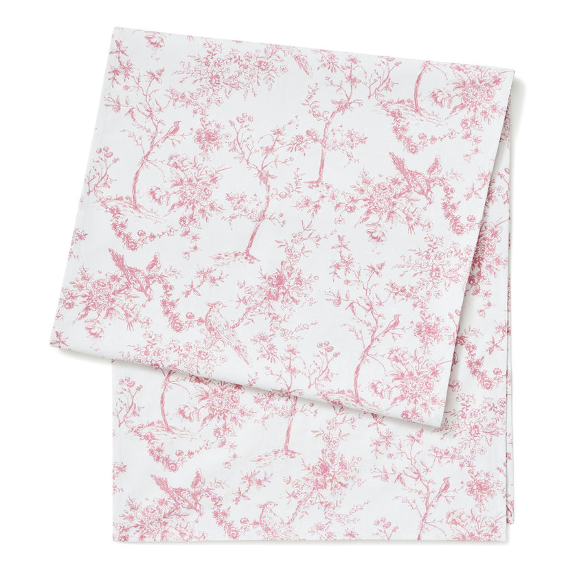 Signature Twill Table Runner in Pink Timeless Toile