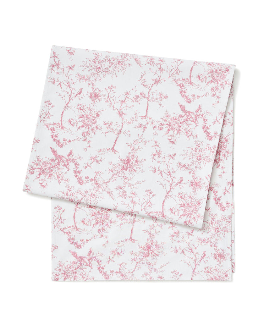 Signature Twill Table Runner in Pink Timeless Toile