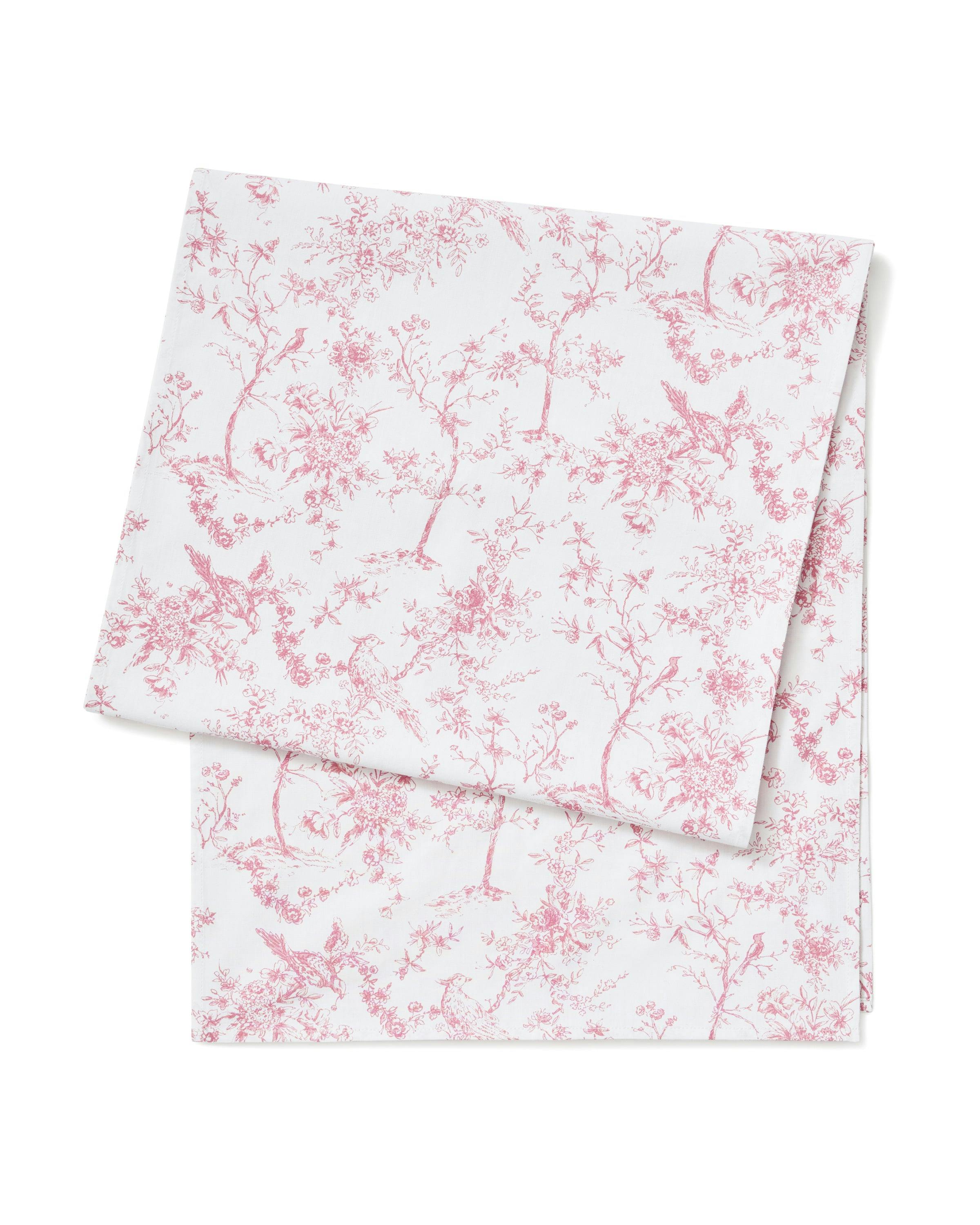 Signature Twill Table Runner in Pink Timeless Toile