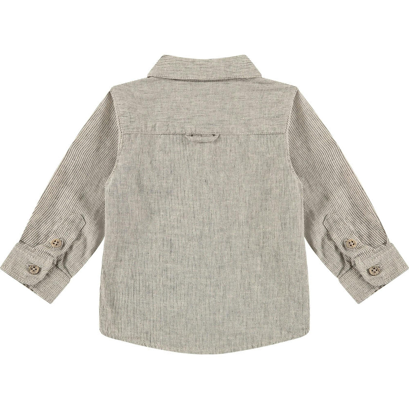 Textured Wooden Button Shirt