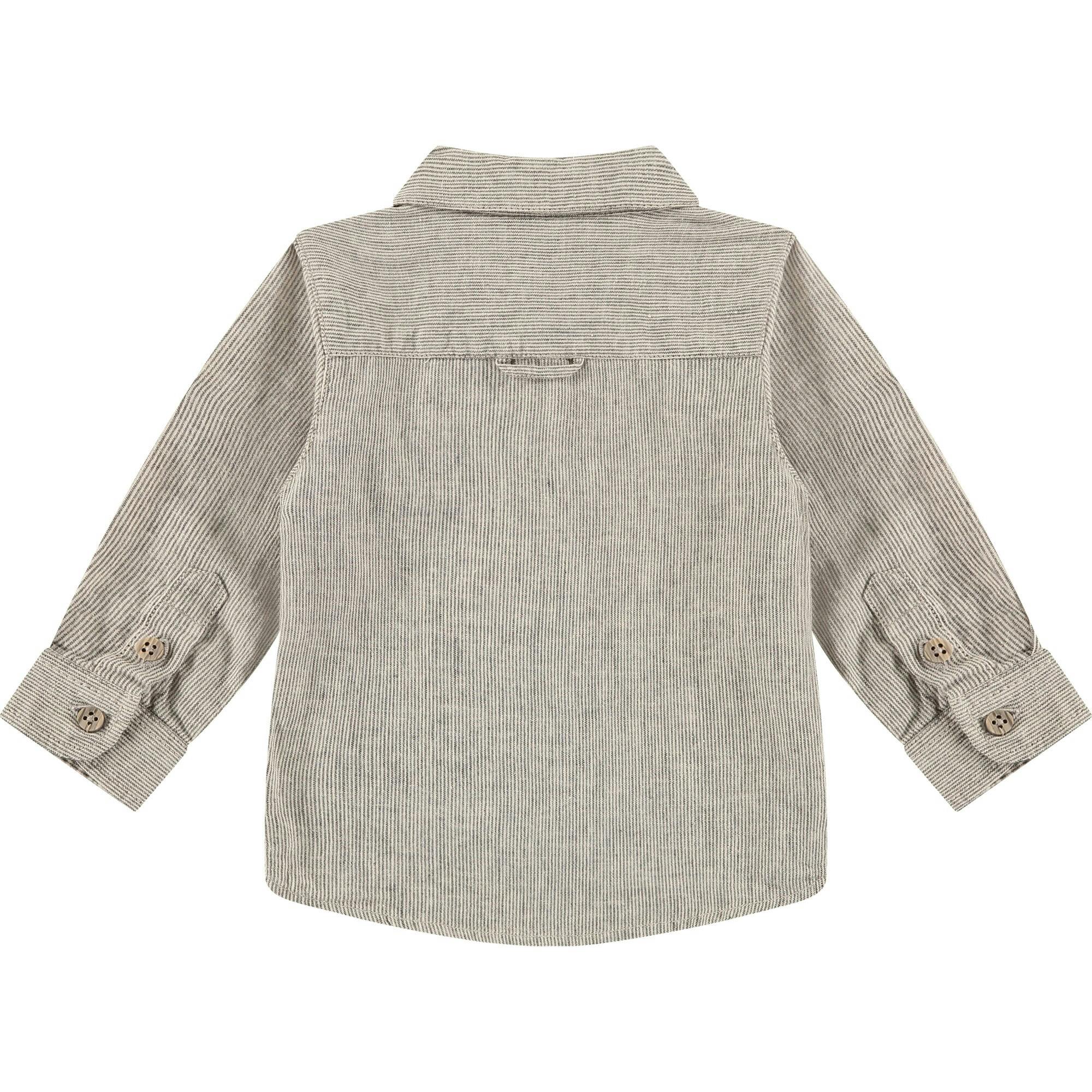 Textured Wooden Button Shirt