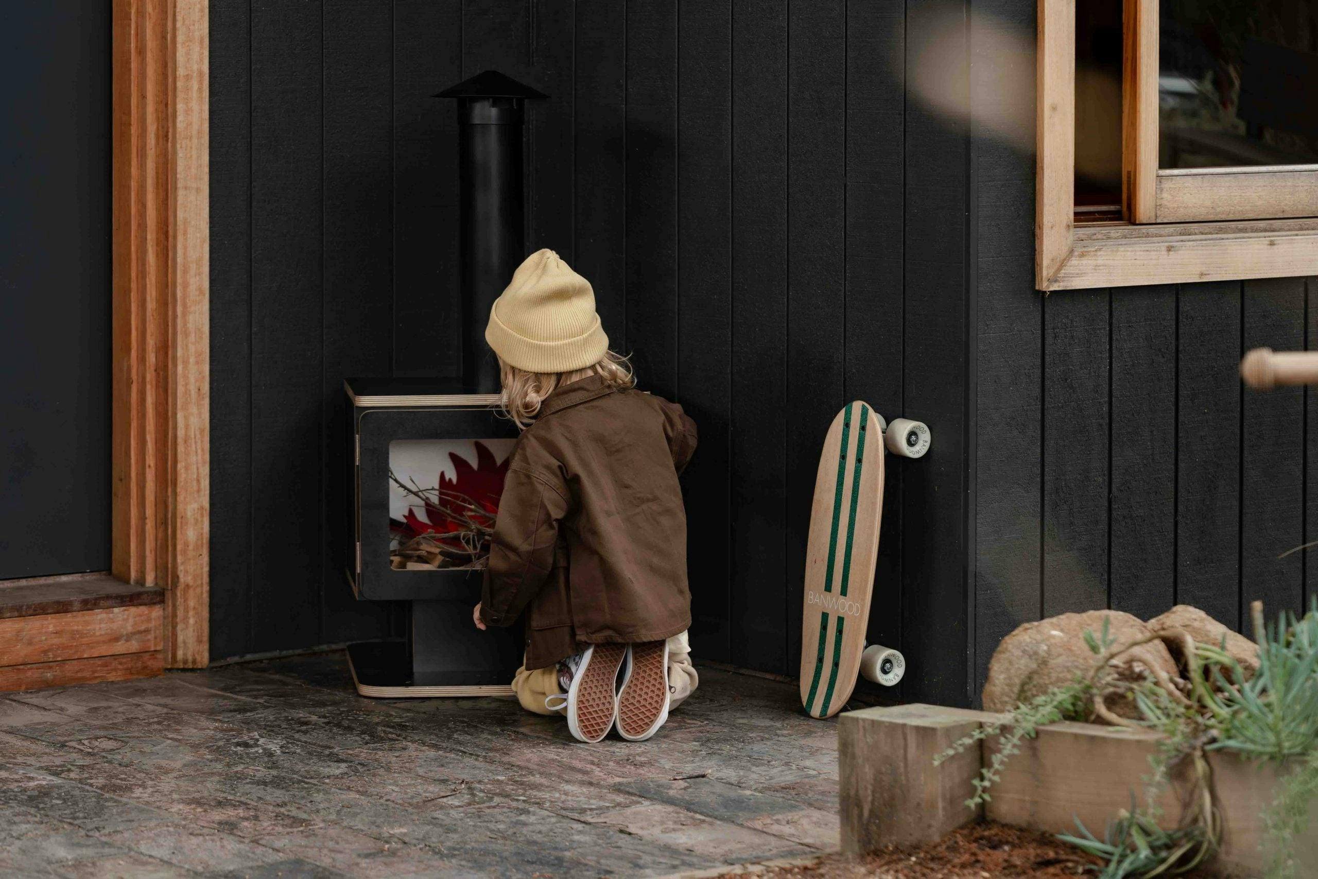 Wooden Play Fireplace – Imaginative Indoor Pretend Play