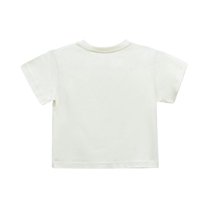 Cream Rainbow Heart Applique T-Shirt