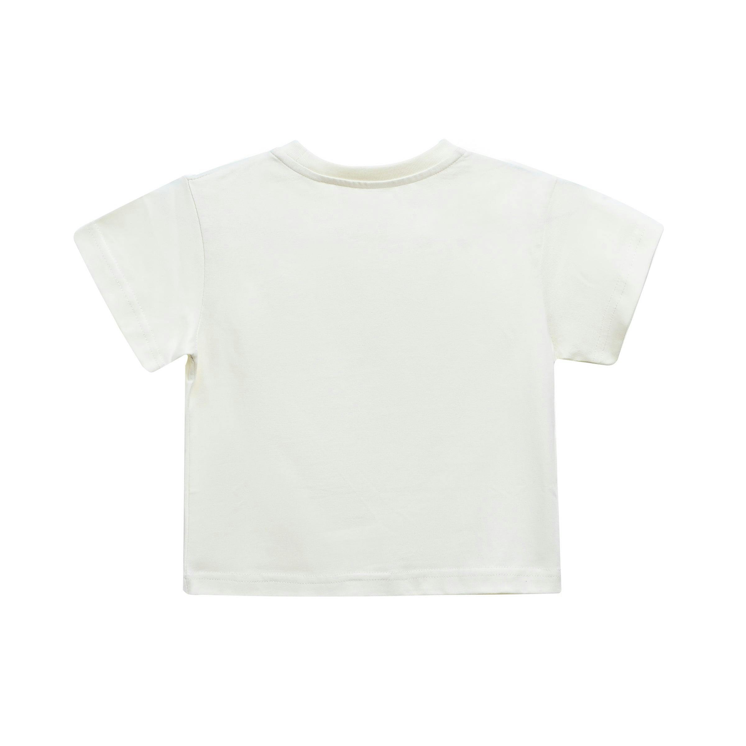 Cream Rainbow Heart Applique T-Shirt