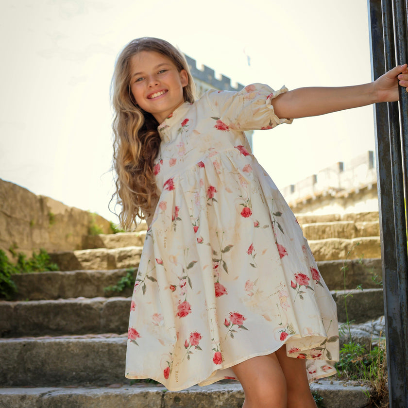 Madeleine Dress- Rose Garden Toile