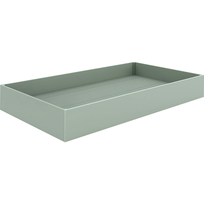 Universal Twin Storage Trundle Bed in Light Sage