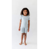 Short Sleeve Toddler Pajama Set, Fog