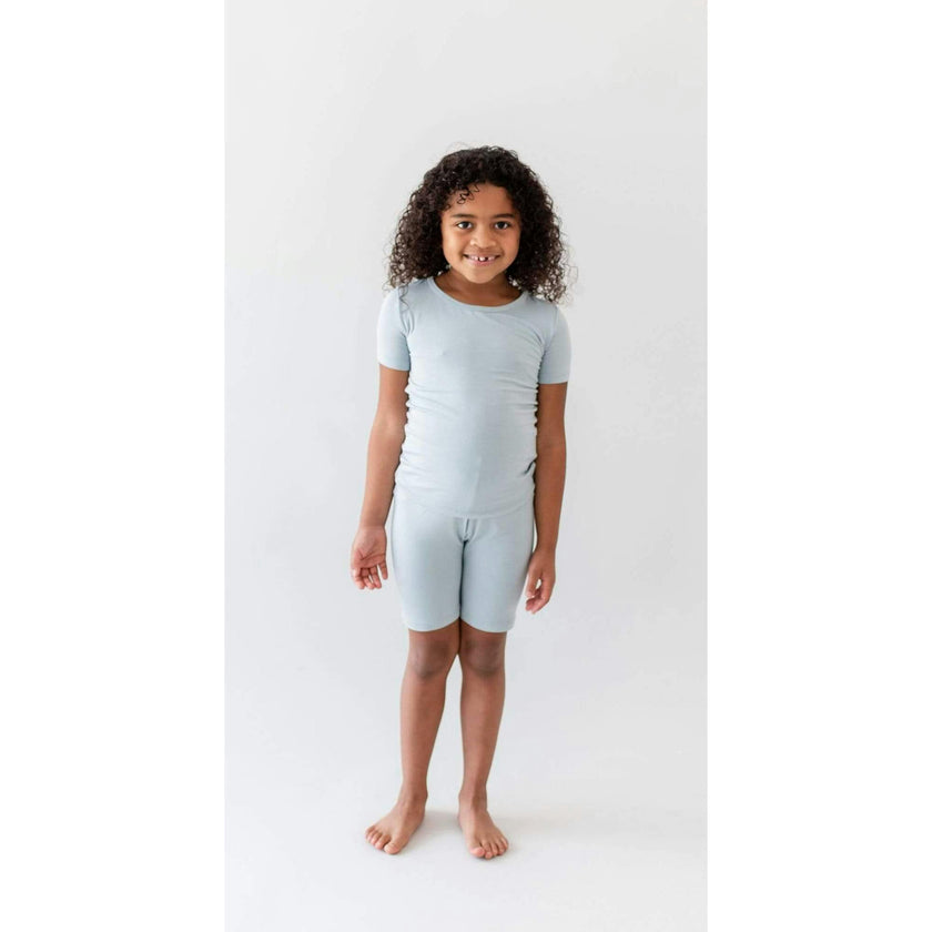 Short Sleeve Toddler Pajama Set, Fog