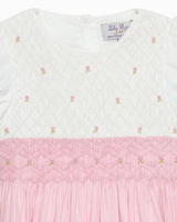 Rose Hand Smocked Dress in Pink