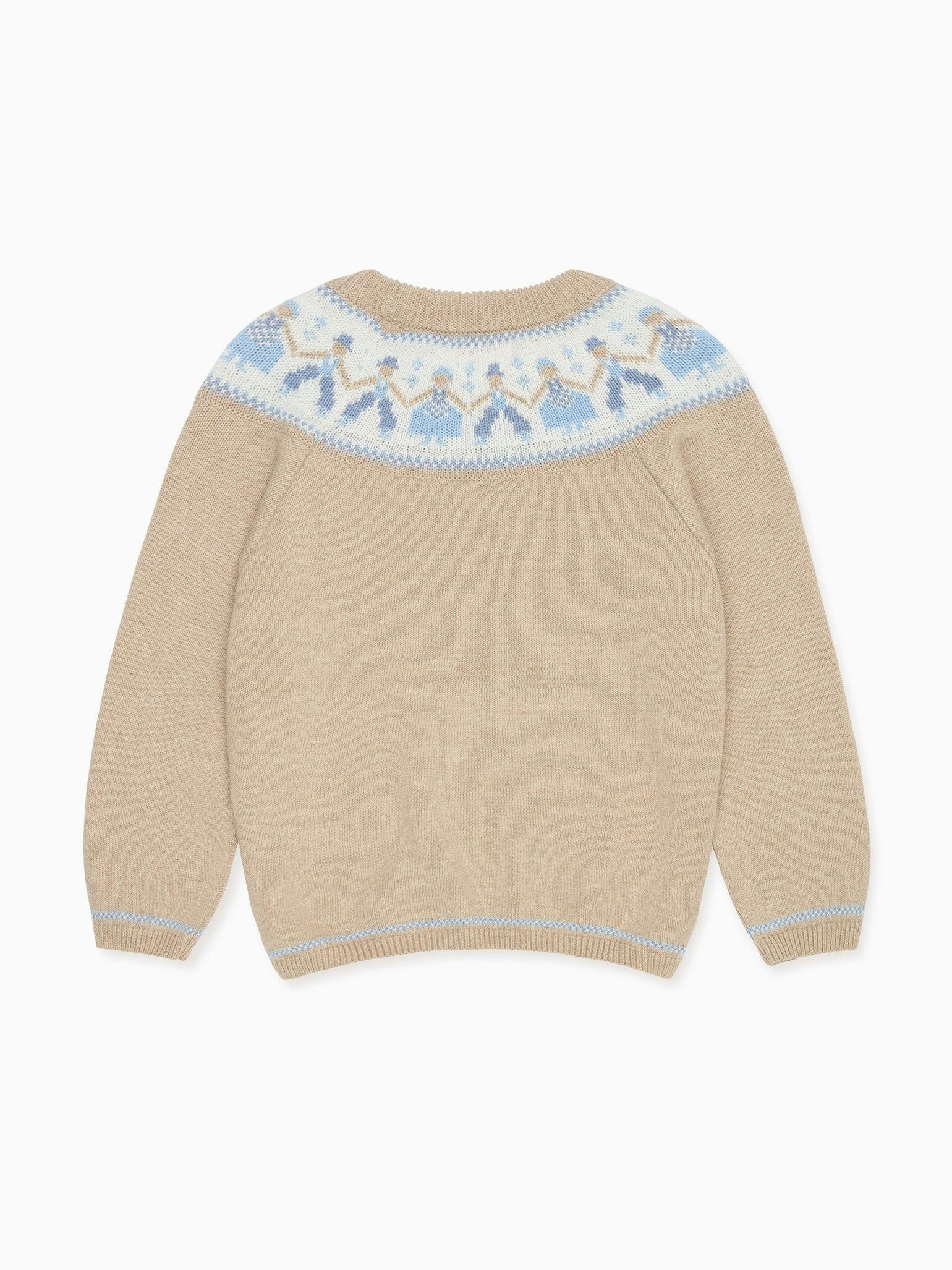 Oatmeal Folk Cotton Boy Jumper