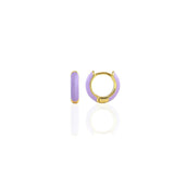 Enamel Huggie Hoop Earrings