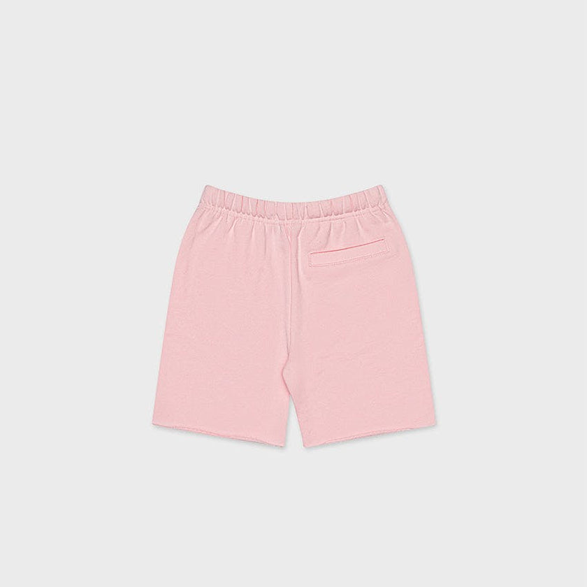 Cotton Sweat Short With Raw Hem