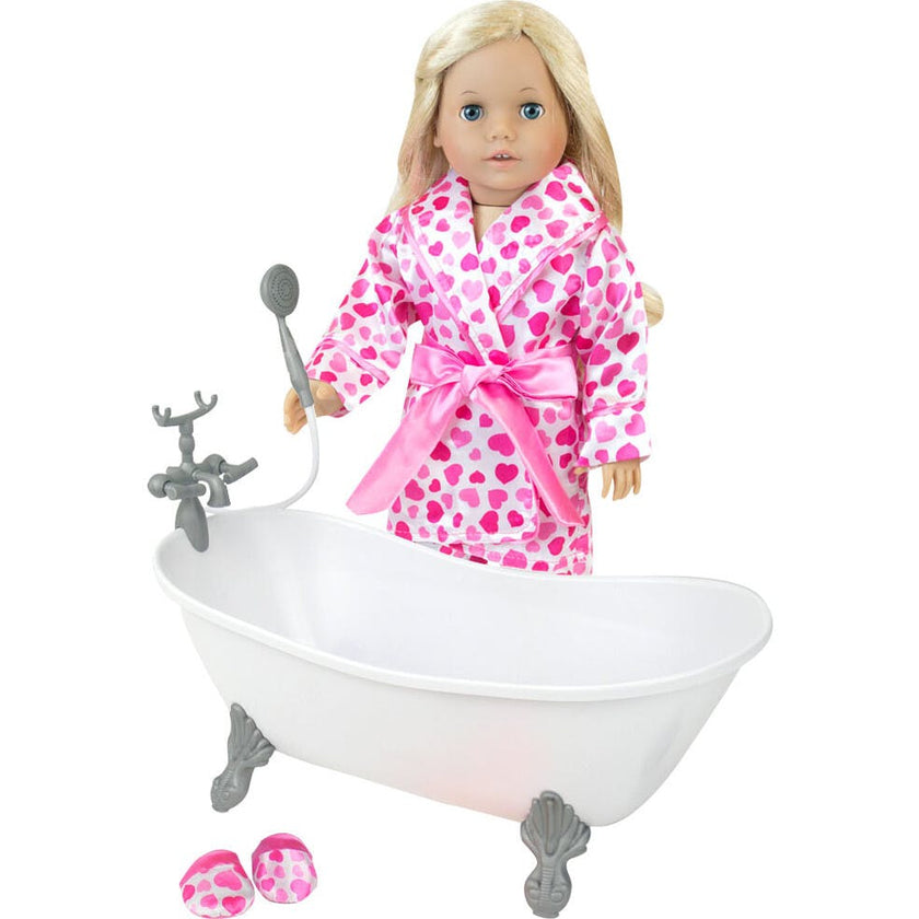 Sophia’s Classic White Clawfoot Bathtub for 18" Dolls