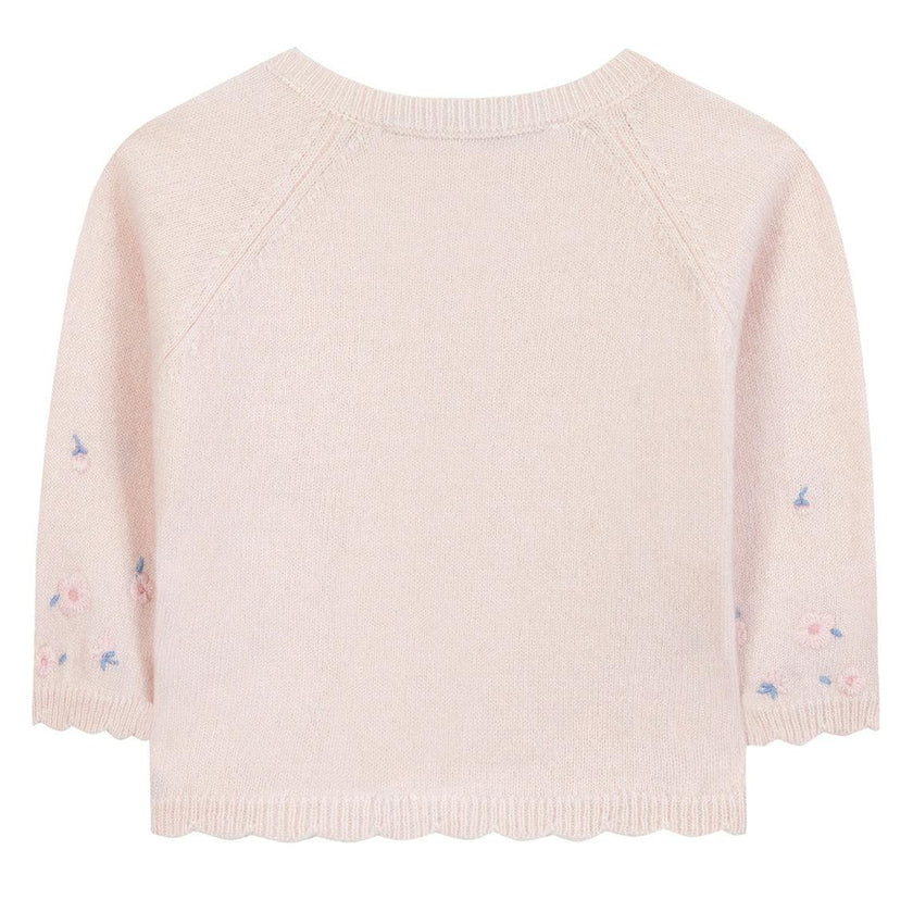 TARTINE ET CHOCOLAT PETALS CARDIGAN - LIGHT PINK