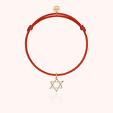 Symbolic Star of David Cord Bracelet, 14k Gold-Filled