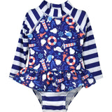 UPF 50+ Alissa Infant Ruffle Rash Guard Swimsuit