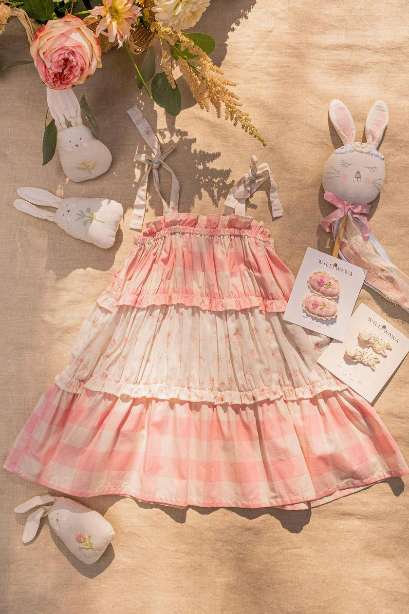 Amber Dress in Pink Gingham