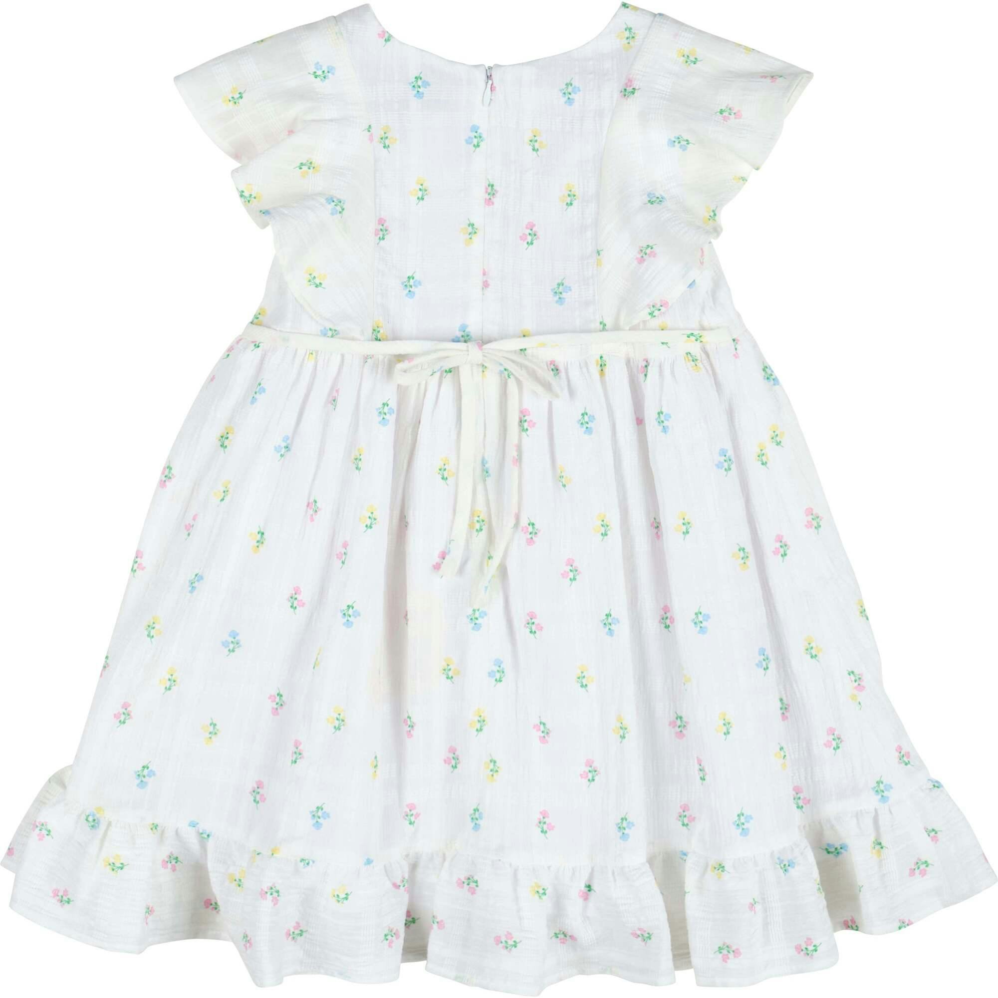 Textured Lawn Floral Printed Dress With Flowers
