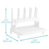 PopYum Glacier White Space Saving Drying Rack from 100% Recycled Bottles, countertop for Baby Bottles, Plastic Bags, Cups, Glass, tumblers, Compact