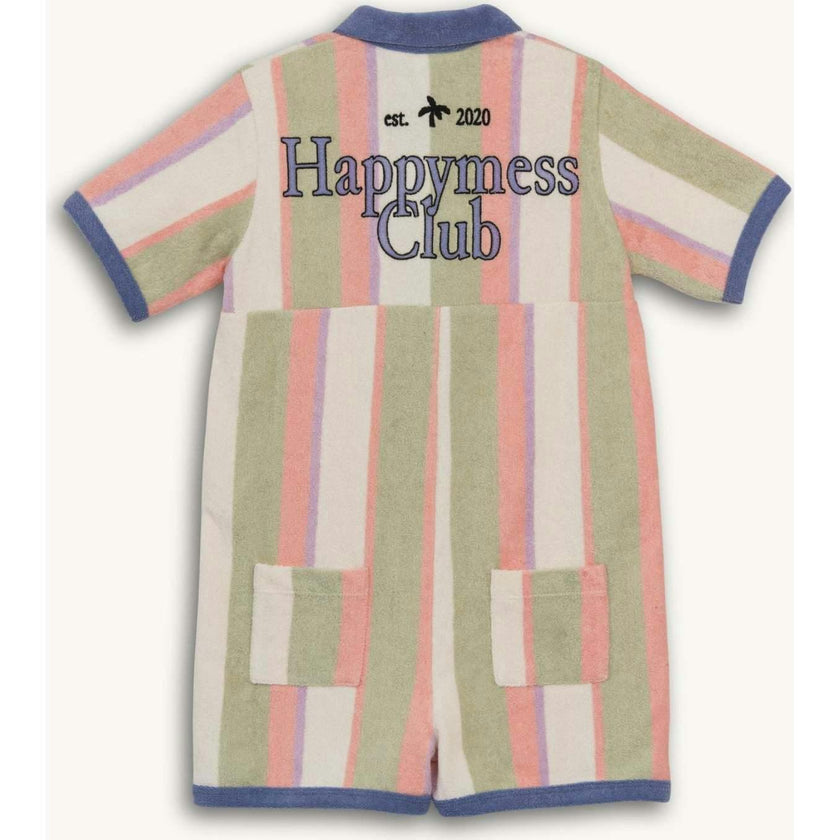 children's terry jumpsuit - tropical stripes