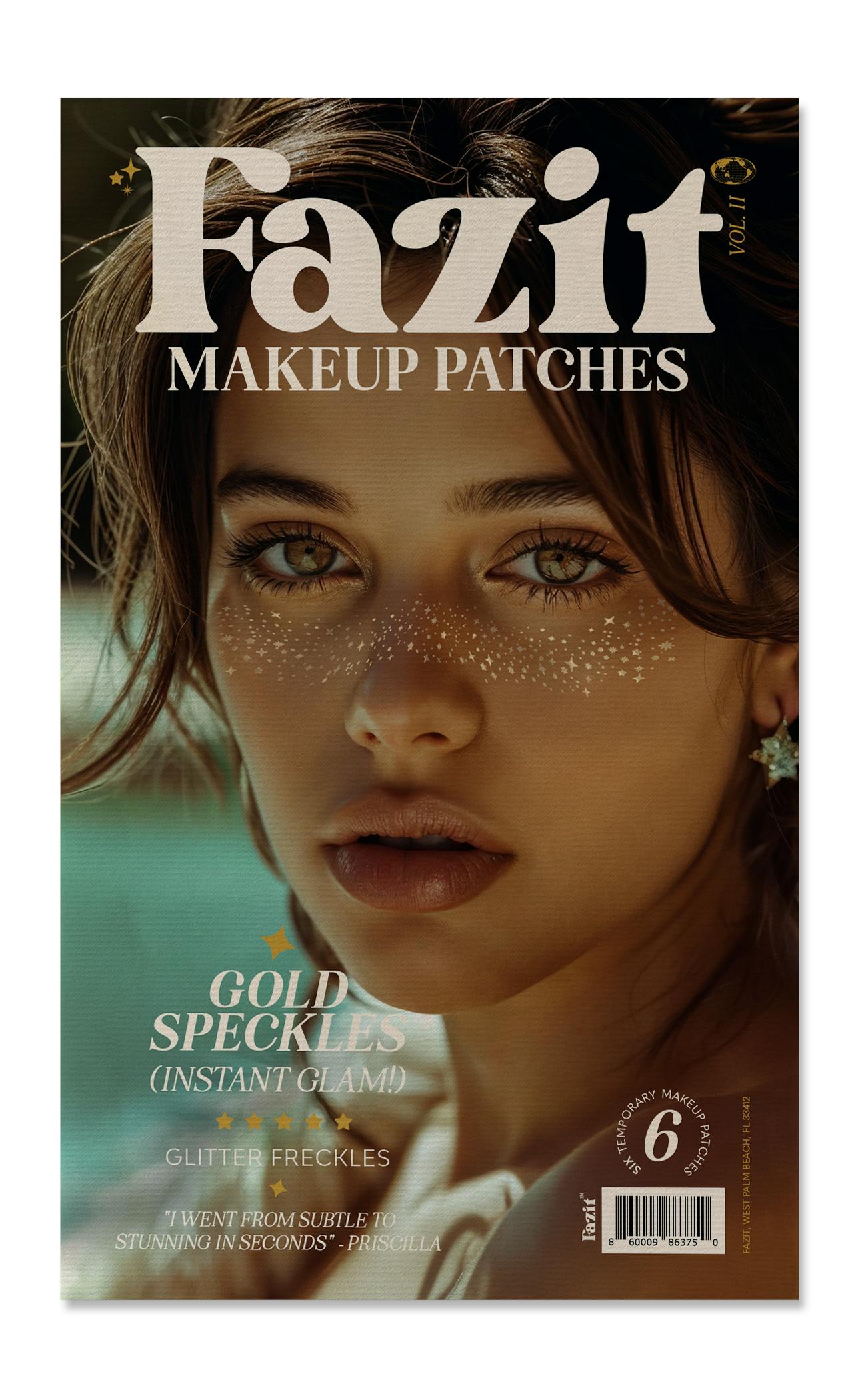 Gold Glitter Freckles Makeup Patches