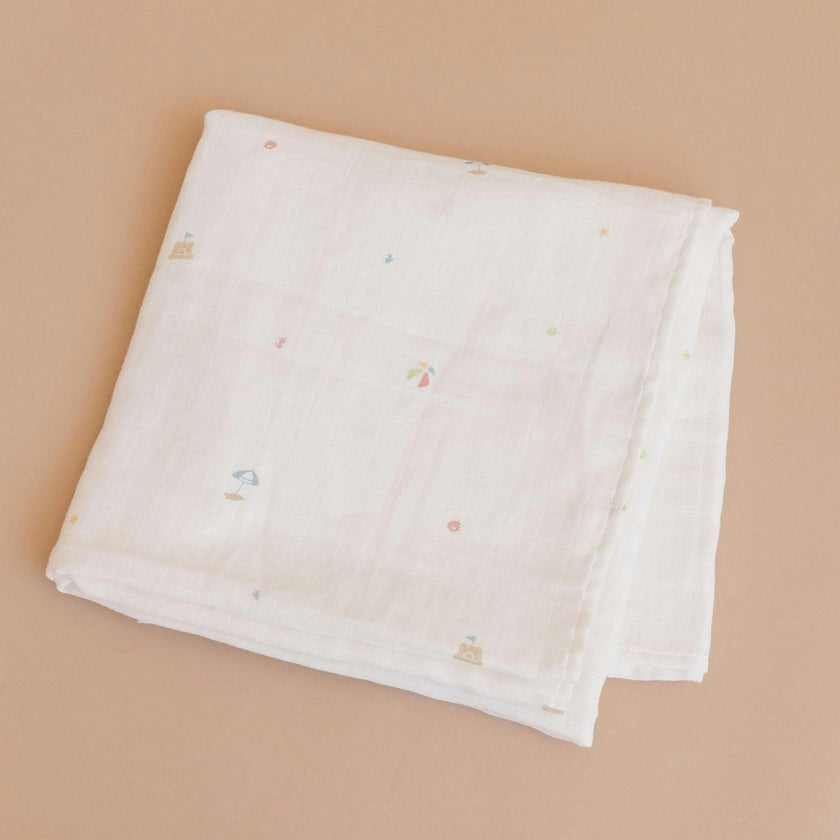 Beach Swaddle and Teether Set - Beach Ball