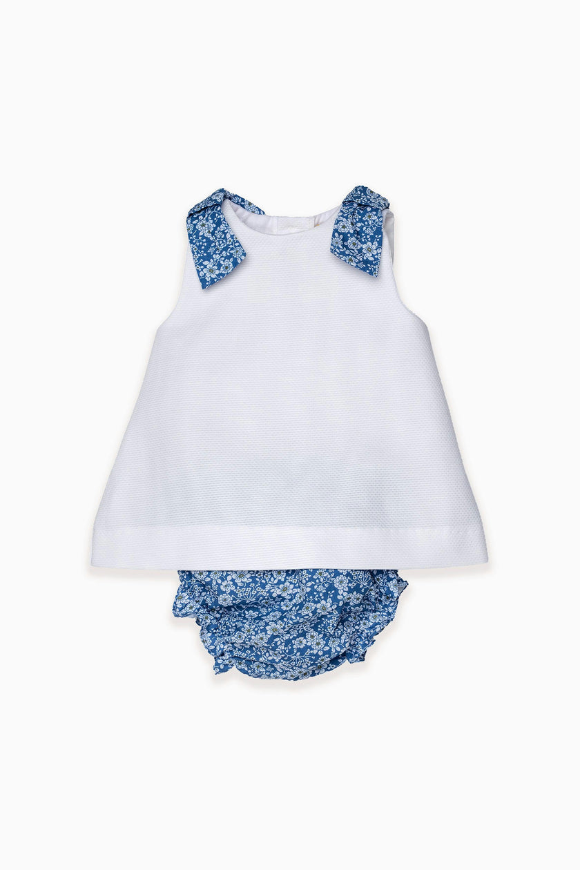 Flor Azul Pique Dress