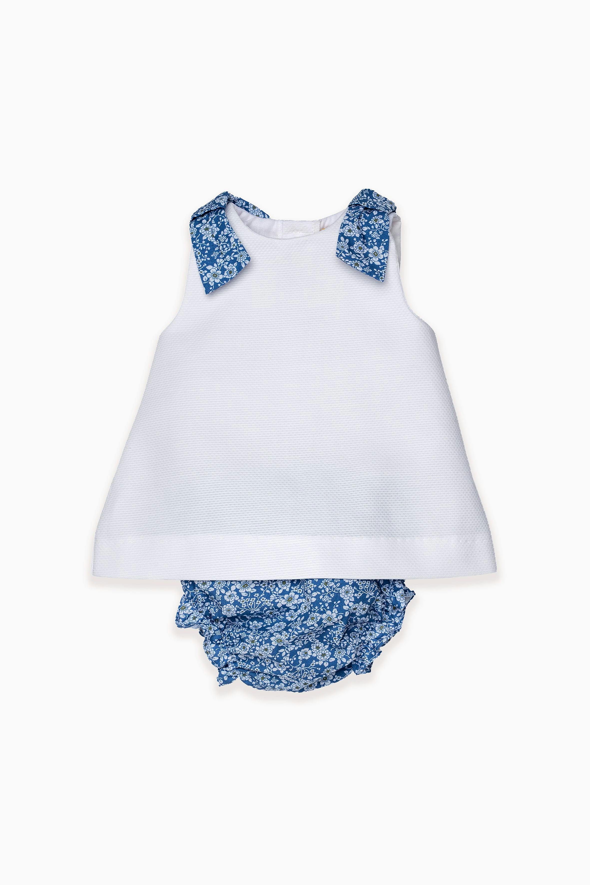 Flor Azul Pique Dress