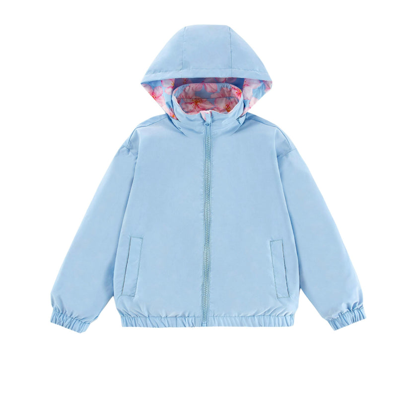 Max Reversible Rain Jacket Windbreaker, Hibiscus