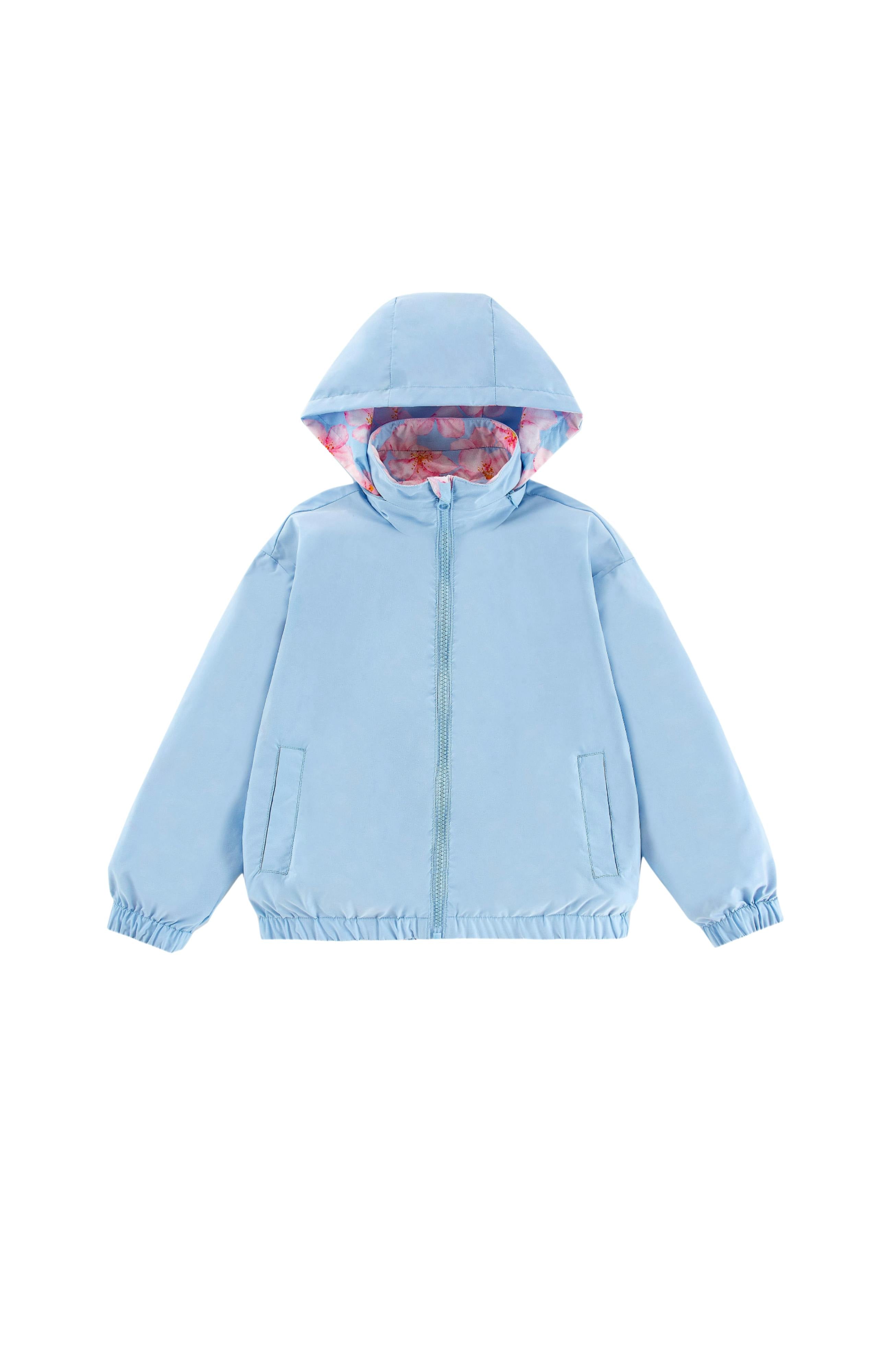 Max Reversible Rain Jacket Windbreaker, Hibiscus