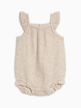 Sandra Muslin Tank Bubble Romper - Belmont Floral / Shell + Powder