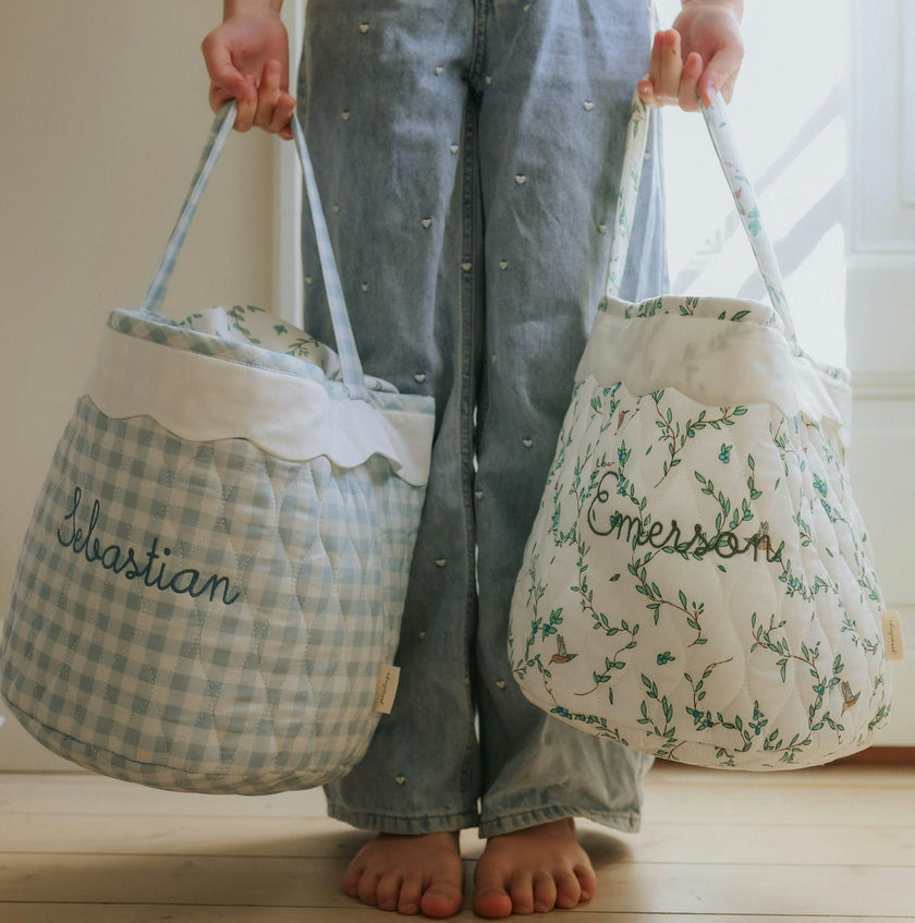 Quilted Storage Basket - Secret Garden