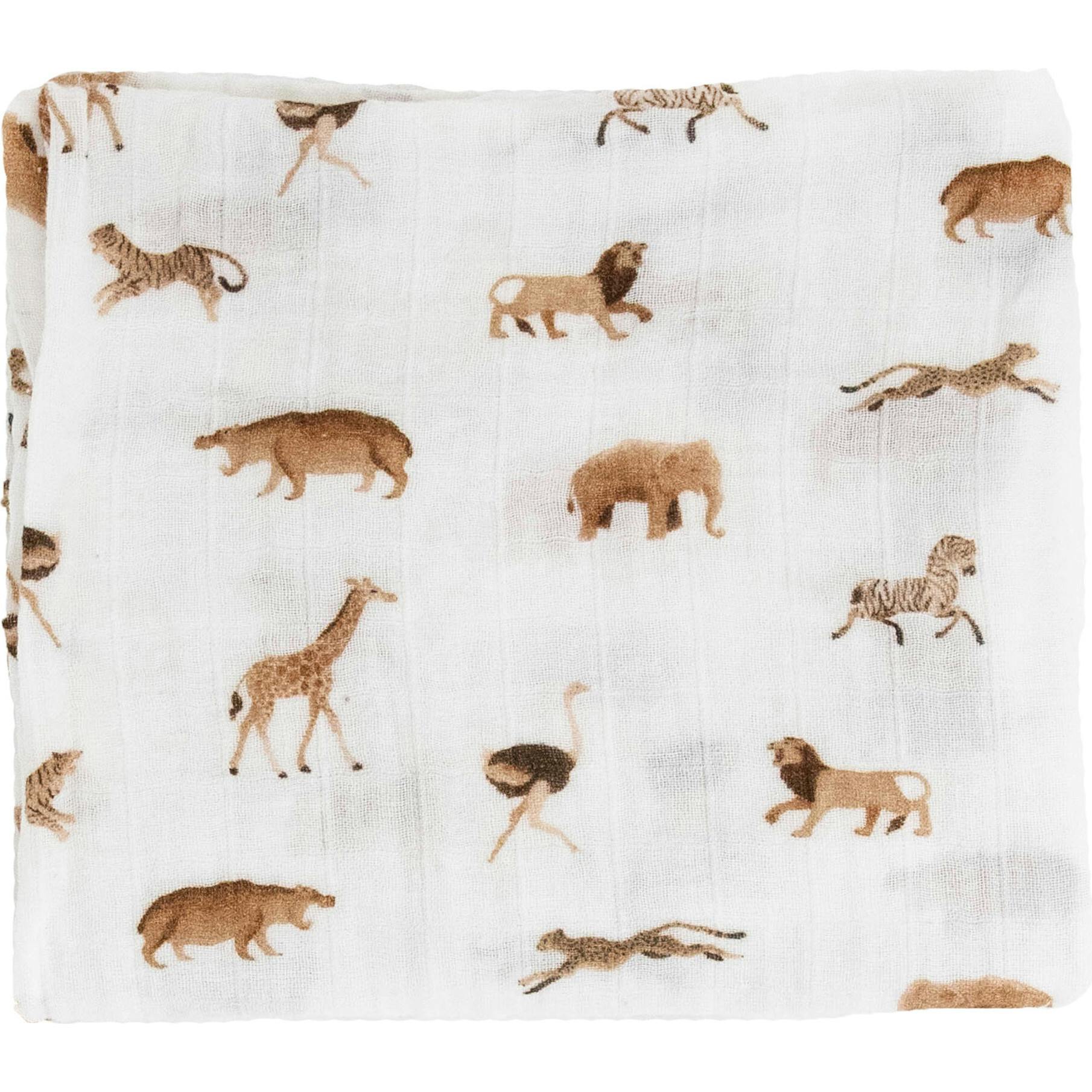 Organic Cotton Muslin Swaddle Blanket 2 Pack - White