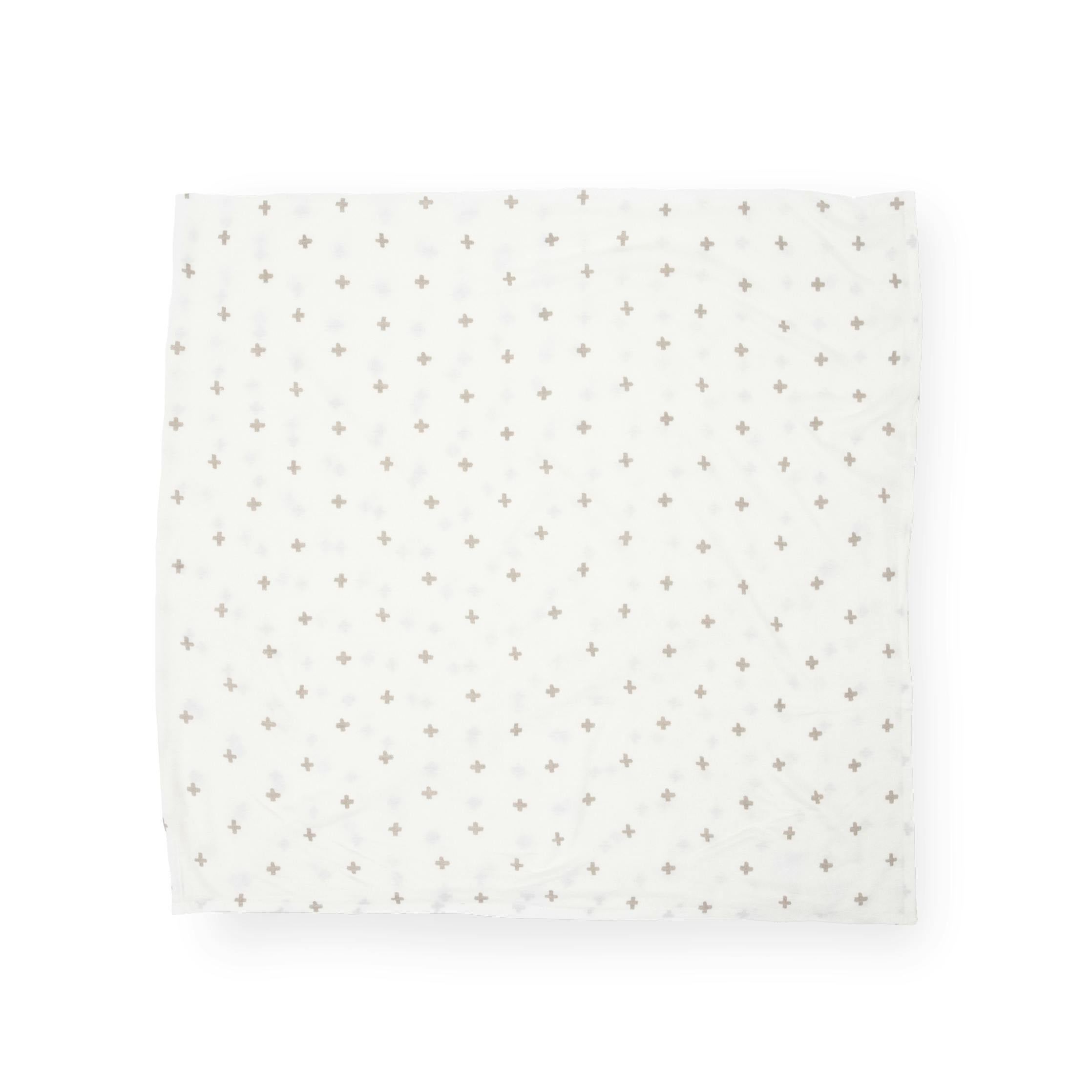 Stretch Knit Swaddle Blanket 2 Pack - Grey Cross
