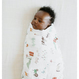Cotton Muslin Crib Sheet - Tan Gingham