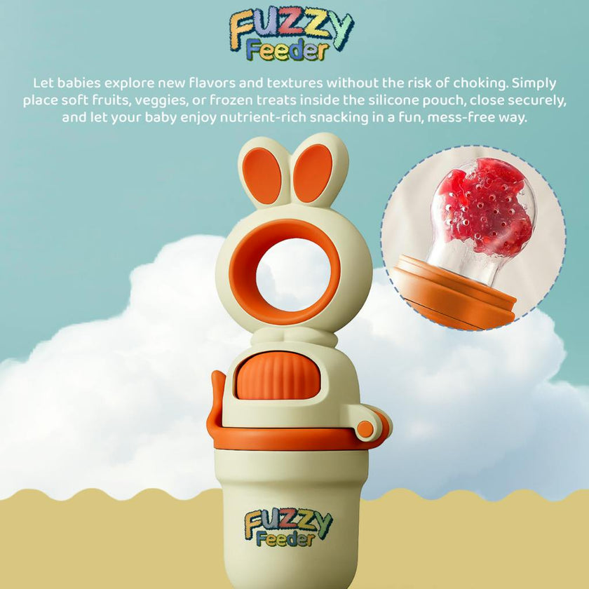 Baby Push Pop Fruit Feeder - Orange