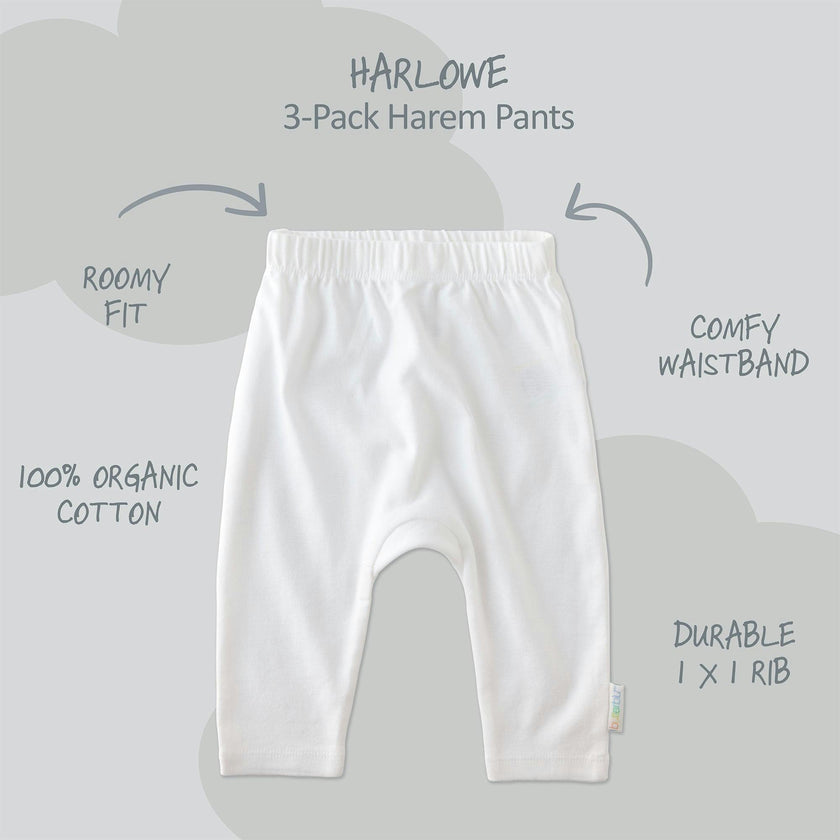 HARLOWE 3-Pack Harem Baby Pants