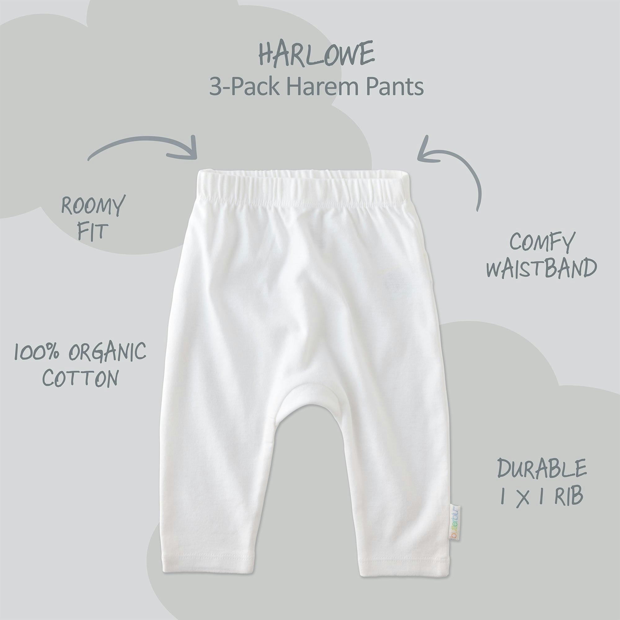 HARLOWE 3-Pack Harem Baby Pants