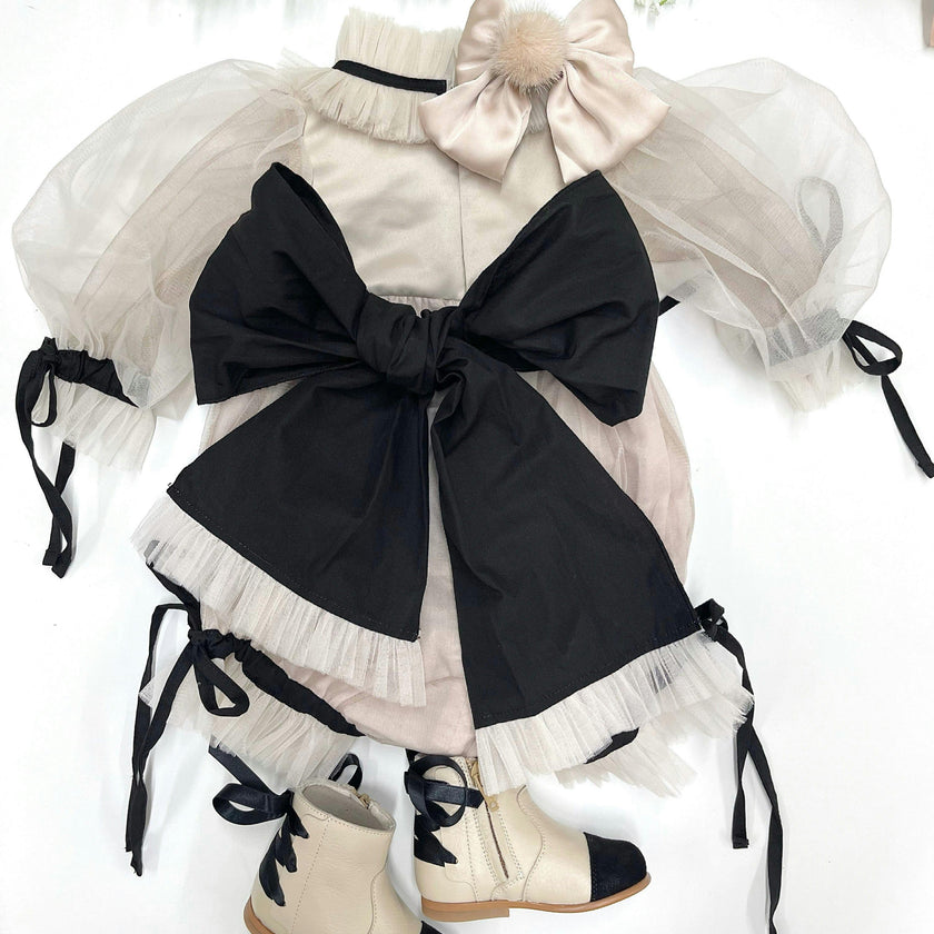 Coco-Caramel Tulle Romper