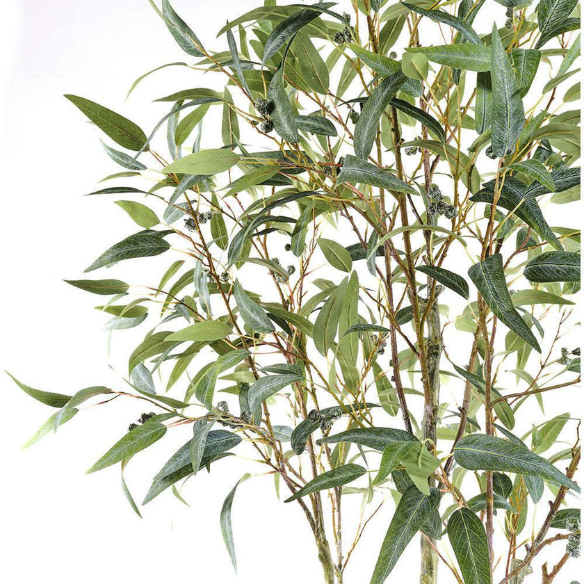 7' Artificial Willow Eucalyptus Tree with Artisan Planter